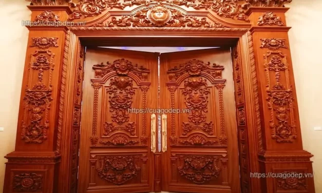 Những mẫu cửa gỗ biệt thự đẹp nhất hiện nay