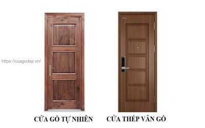 Sự khác biệt giữa của gỗ tự nhiên và cửa thép vân gỗ