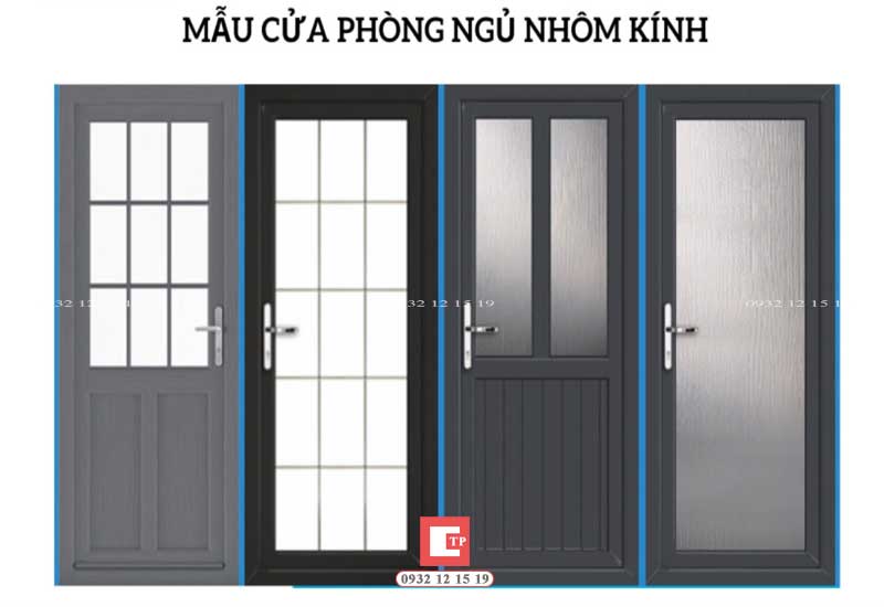 Mẫu cửa phòng nhôm kính